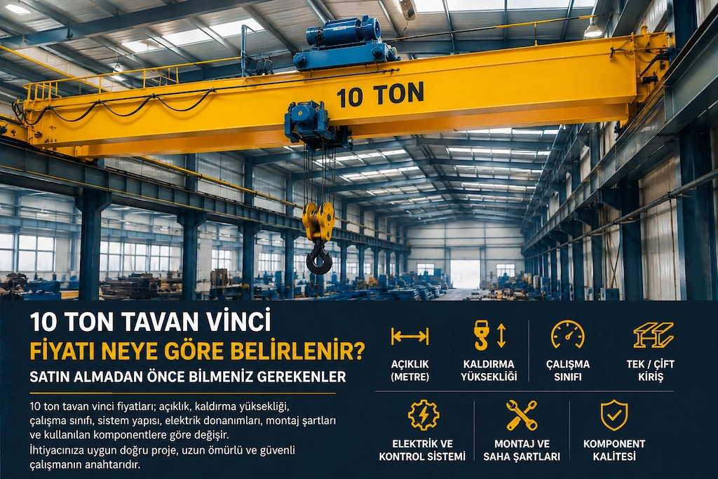 10 Ton Tavan Vinci Fiyatı Neye Göre Belirlenir? Satın Almadan Önce Bilmeniz Gerekenler