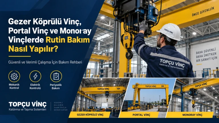 Gezer Köprülü Vinç, Portal Vinç ve Monoray Vinçlerde Rutin Bakım Nasıl Yapılır?